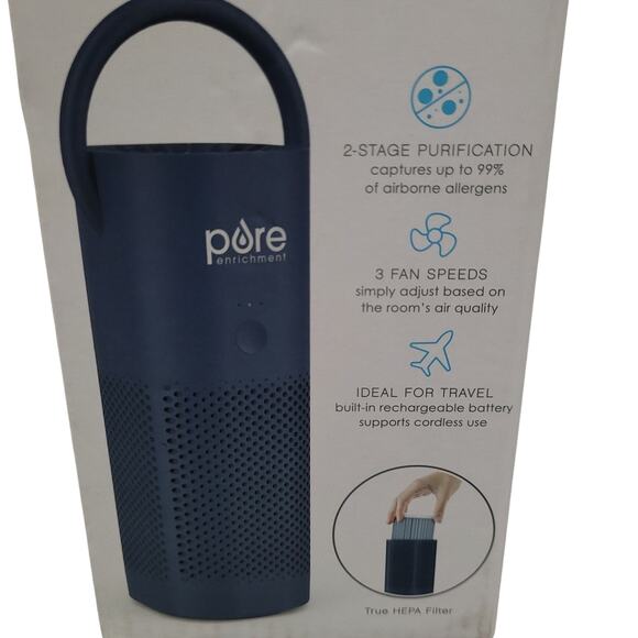 Pure Enrichment PureZone Mini Portable Air Purifier True HEPA Travel Size NEW - Picture 2 of 11